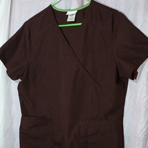 SCRUBSTAR Brown Scrub Top
